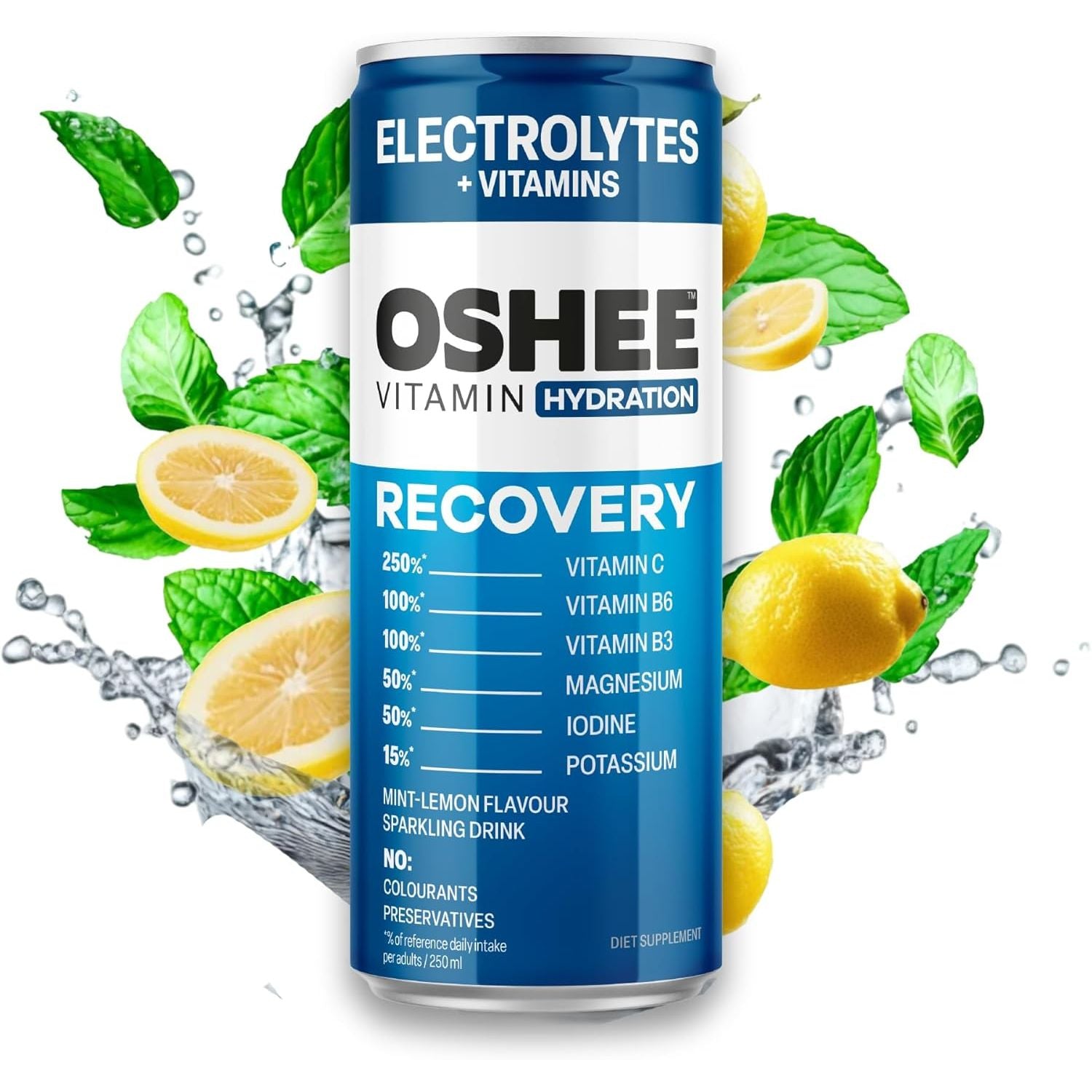 Oshee Vitamin Energy Formula Recovery Drink – 250Ml (Pack of 6) – Hydrating Post-Workout Drink with Electrolytes, Vitamin B6 & B12, Low Sugar, Boosts Energy & Reduces Fatigue