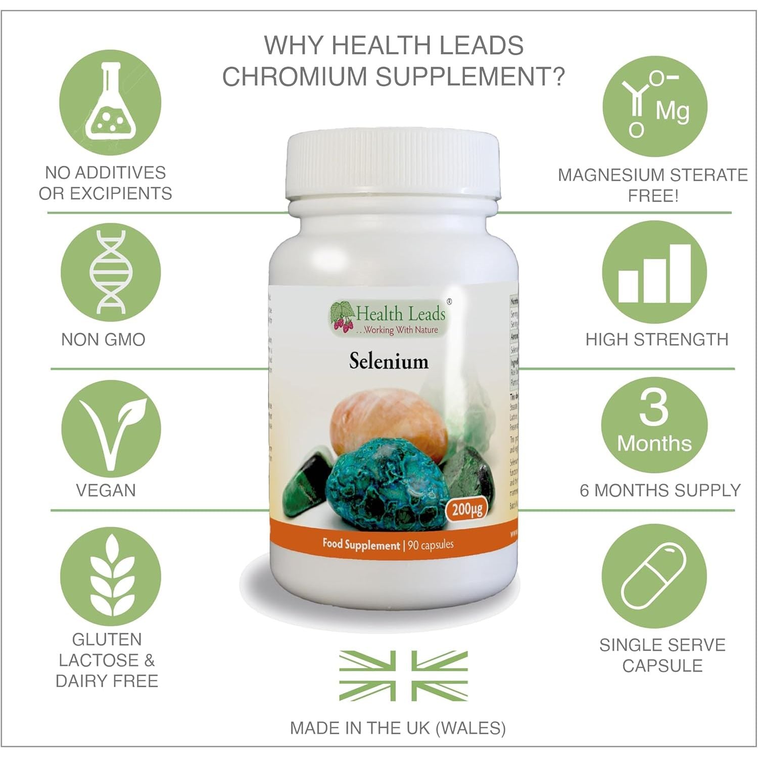 Selenium 200Mcg X 90 Capsules (Magnesium Stearate Free)