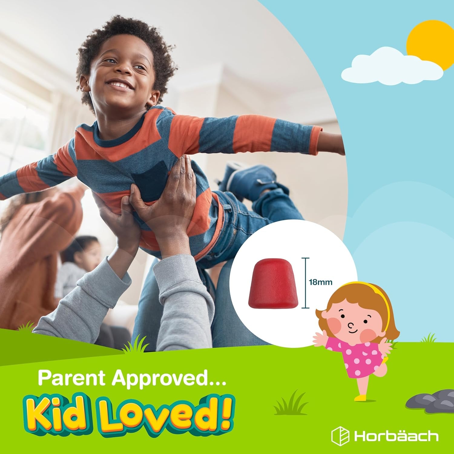 Kids Multivitamin Gummies | 60 Count (2 Months Supply) | 14 Essential A-Z Nutrients | with Vitamin A, B12, C, D & Zinc | Strawberry Flavour | Vegan Gummy Supplement for Ages 4+| by Horbaach