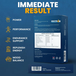 ERECTOLON | Pills for Men UK | Blue 10 Stamina & Energy Tablets | Fast-Acting Tribulus Terrestris Herbal Supplements for Enhanced Performance & Stamina | Korean Ginseng | Supplement for Men