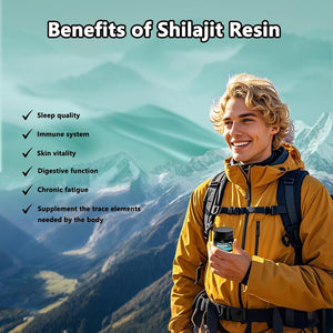 Shilajit Resin | Contains 75% Fulvic Acid | 85+ Trace Minerals, Gold Grade Shilajit Resin 30G, Provides Energy and Immunity, Suitable for Men and Women.