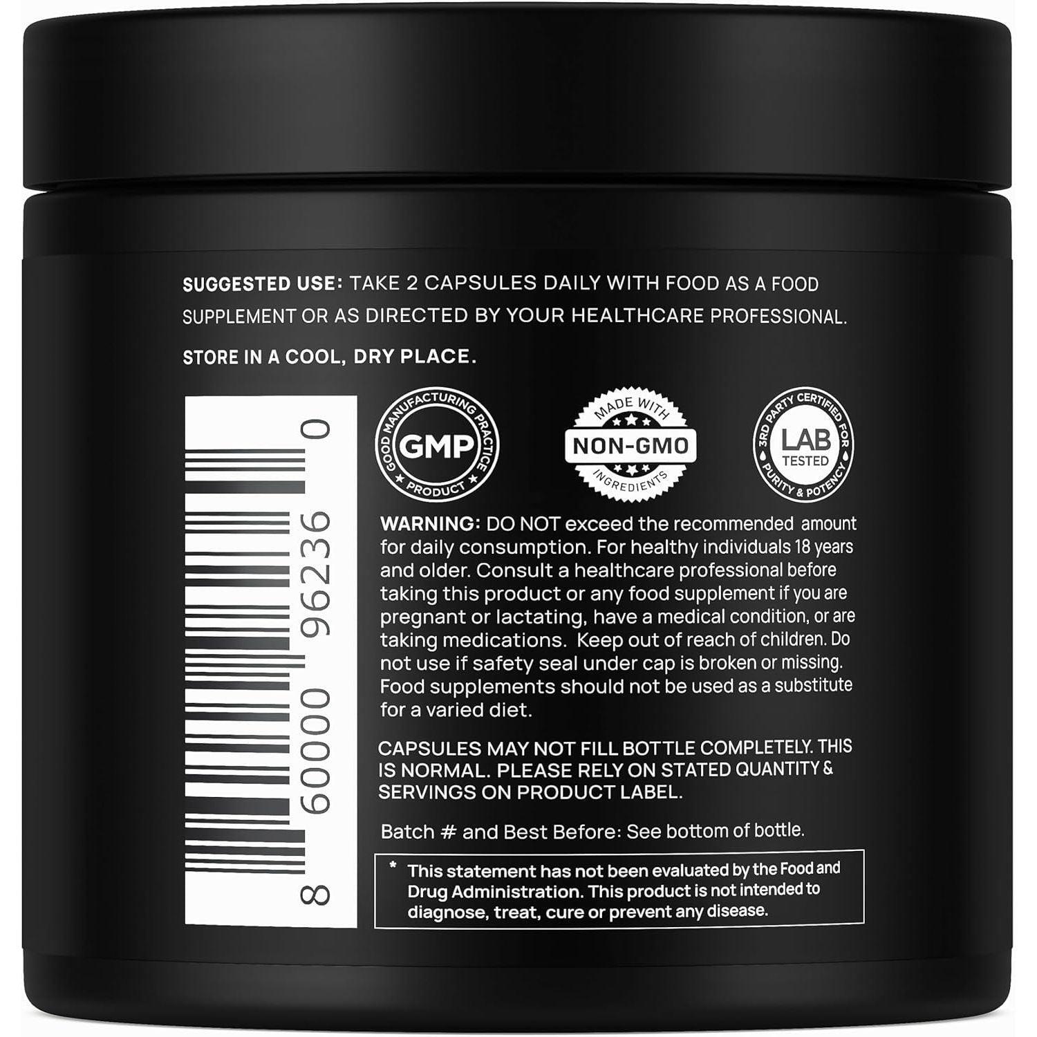 Organic Black Maca Root 40,000Mg  40X Strength Supplement for Men