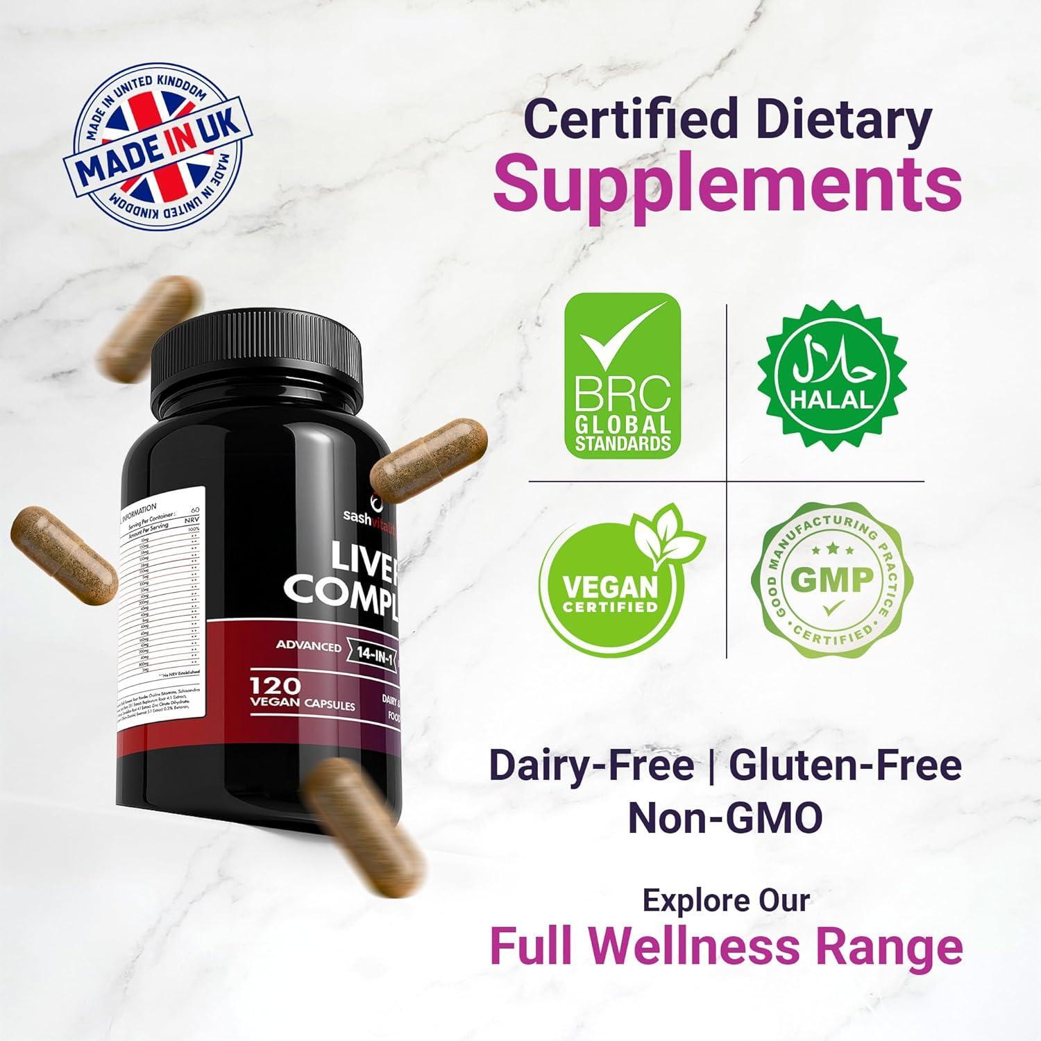 Liver Care & Detox Capsules High Strength | Milk Thistle, Artichoke, Dandelion & Choline - 120 Capsules