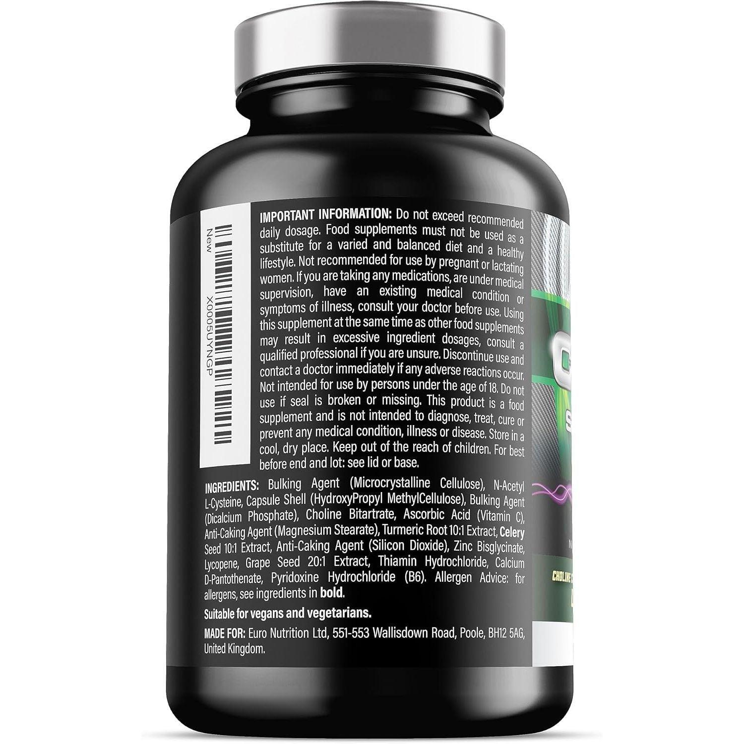 Cycle Support Supplement - NAC, Hawthorn Berry and with Choline for Normal Liver Function 120 Capsules