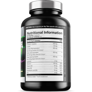 Cycle Support Supplement - NAC, Hawthorn Berry and with Choline for Normal Liver Function 120 Capsules