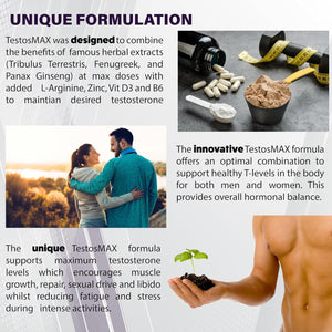 Wellboost Testos MAX Strength Gummies - 6000Mg 7-In-1 Tribulus, Fenugreek, Ginseng, L-Arginine, Zinc, Vitamin D3 & B6