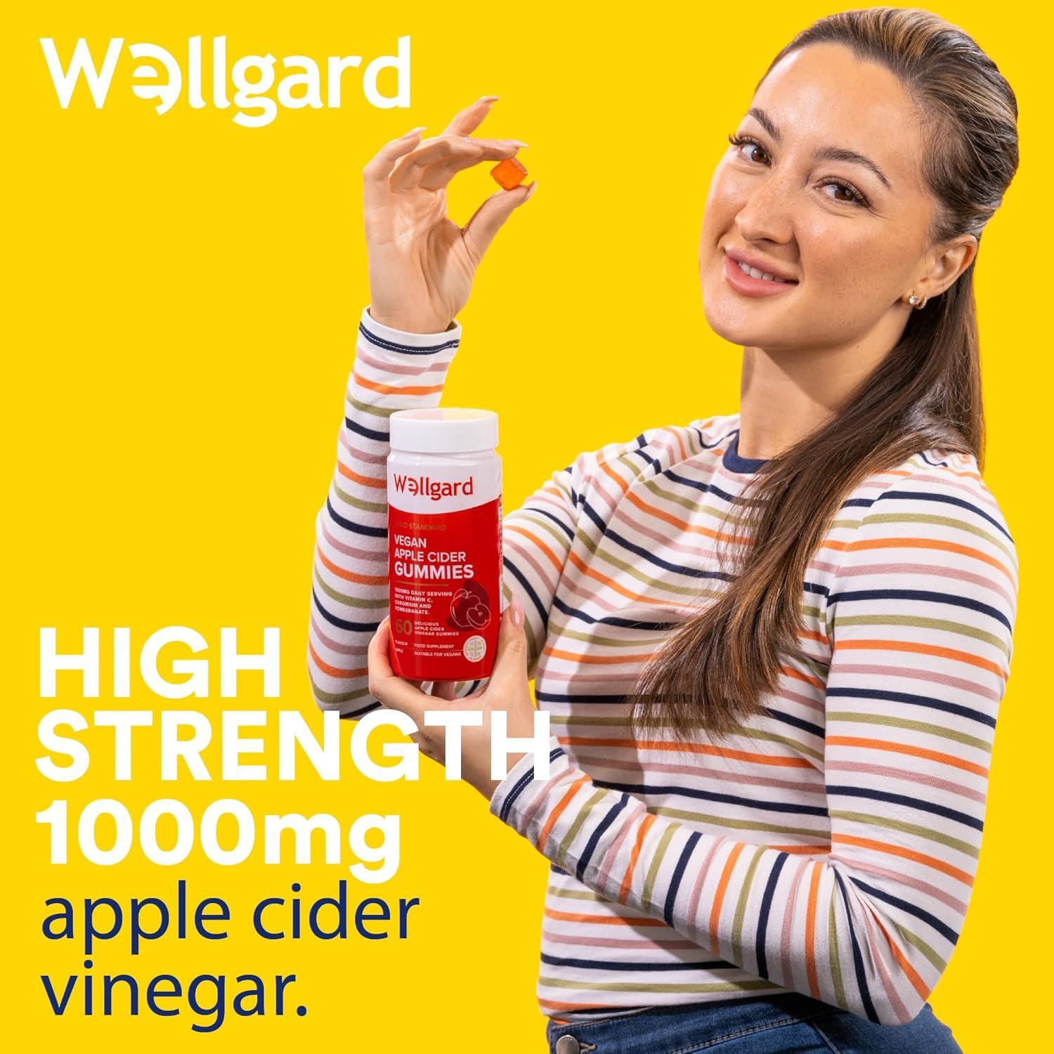 Wellgard Vegan Apple Cider Vinegar Gummies Gold Standard 1000Mg  with Vitamin C, Chromium and Pomegranate