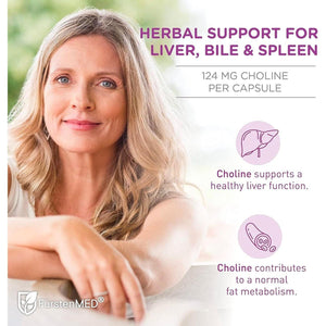 Fürstenmed - Milk Thistle with Artichoke Extract, Dandelion Root & Choline - Vegan Liver Support - 120  Capsules