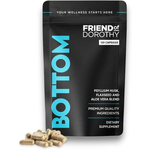 Friend of Dorothy - Bottom Fiber Supplement for Effortless Prep Time - Helps Promote Digestive Regularity - Psyllium Husk Based - for Men Who Bottom, 120 Capsules