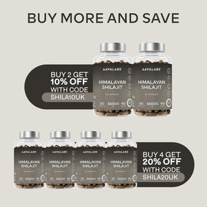 Pure Himalayan Shilajit - 36,000Mg - 30:1 Extract Ratio - 90 Pure Shilajit Capsules for Men- with 50% Fulvic Acid - More Convenient than Resin - Rich in Trace Minerals