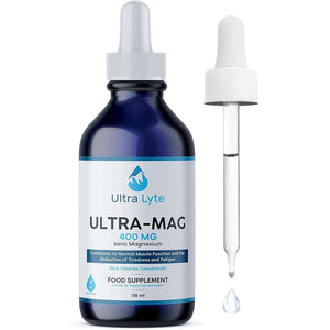 Ultra Lyte Ultra Mag Ionic Magnesium Supplement – 118Ml Food Supplement – Concentrated 400Mg Liquid Minerals – Reduce Tiredness & Fatigue – Supports Electrolyte Balance & Muscle Function
