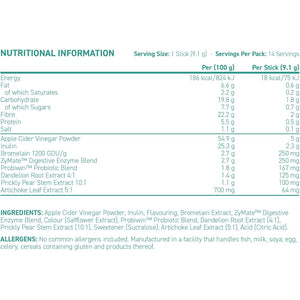 Applied Nutrition - Coleen Rooney - Debloat Powder - Apple Cider Vinegar & Enzymes, Best Digestive Health, Best Vegan Gut Support - Natural Bloating Relief (14 X 9.1G) (Pineapple, Mint & Prickly Pear)