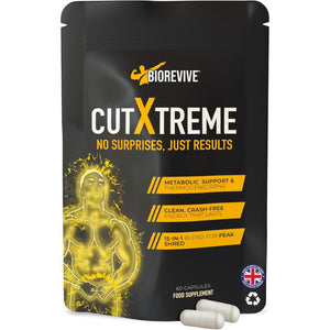 Biorevive Cut Xtreme Thermogenic Fat Burner – New Formula Vegan 780Mg Capsules with L-Carnitine, Green Tea, B Vitamins & Caffeine for Energy, Focus & Metabolism Support, Pre-Workout Supplement