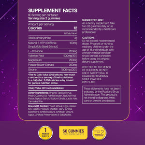 Pro Sleep Gummies for Adults Magnesium, L-Theanine, 5 HTP, Valerian Root, Passionflower Extract, Glycine, Chewable Sleep Supplement |Sleep Aid| |Calm Mood| Vegan 120 Gummies |Berries Flavour| (2)