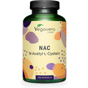 Vegavero NAC Supplement | 100% Pure N-Acetyl-Cysteine 600 Mg | Lab Tested, NO Additives | 180 Capsules | Vegan