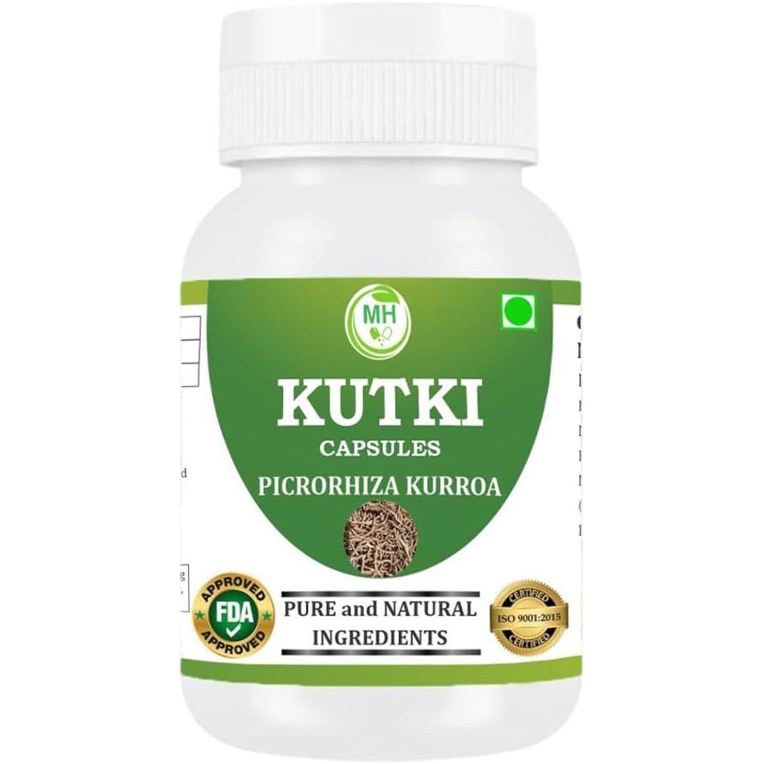 Morsan Healthcare Kutki Capsules 500Mg | Picrorhiza Kurroa | Natural Ayurvedic Herbal Supplement for Liver & Digestion Support | Vegetarian, Gluten Free, GMP Certified | 60 Capsules (Pack of 2)