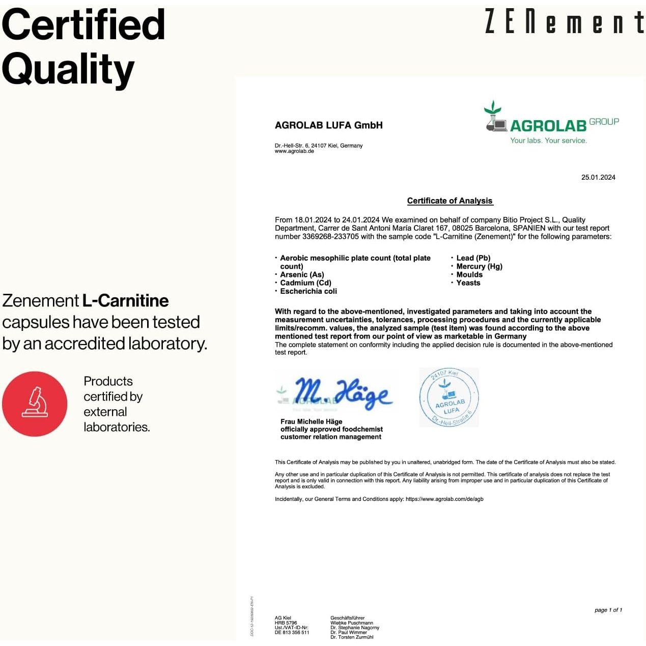 L-Carnitine 3000 Mg – 180 High-Dosage Capsules – for an Active Lifestyle – Vegan Capsules, Free from Gluten, Lactose & Soy – Sports Supplement – Zenement