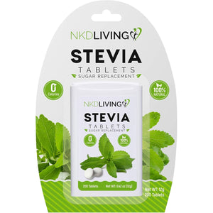 NKD Living Pure Stevia Sweetener Tablets - 200 Tablets - Non-Bitter