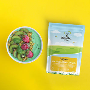 Organic Bee Pollen by Thehealthytree Company in Recyclable Packaging - Raw, Spanish Bee Pollen Granules 250G