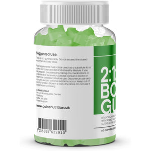 GN BCAA Gummies | 60 BCAA Amino Acid Supplements - 1000Mg Branch Chain Amino Acids per Serving - L-Leucine, L-Isoleucine & L-Valine | Apple Favour, Non-Gmo & Suitable for Vegans and Vegetarians