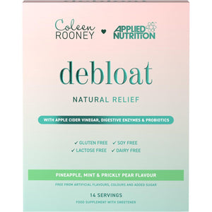 Applied Nutrition - Coleen Rooney - Debloat Powder - Apple Cider Vinegar & Enzymes, Best Digestive Health, Best Vegan Gut Support - Natural Bloating Relief (14 X 9.1G) (Pineapple, Mint & Prickly Pear)