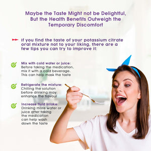 Nutranexus Potassium Citrate Oral Mixture - 200Ml | Strawberry Flavor | Contributes to Normal Muscle Function, Nervous Function & Blood Pressure