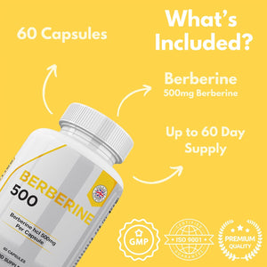 Freak Athletics Berberine Supplement 500Mg | 60 Capsules | Suitable for Vegetarians & Vegans | UK Made