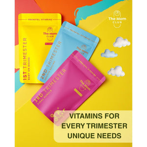 Pregnancy Vitamins for Women – 1St Trimester – Morning Sickness Relief & Baby Development – Weeks 1 to 12 – Prenatal Supplement with Folic Acid, Iron, B6 & Ginger – 30 Vegan Capsules – 1 Month Supply