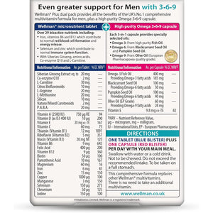 Wellman plus Vitamins. Uk'S No.1 for Men. Comprehensive Multivitamin Formula with Vitamin D, Omega 3-6-9 and Micronutrients. by Vitabiotics