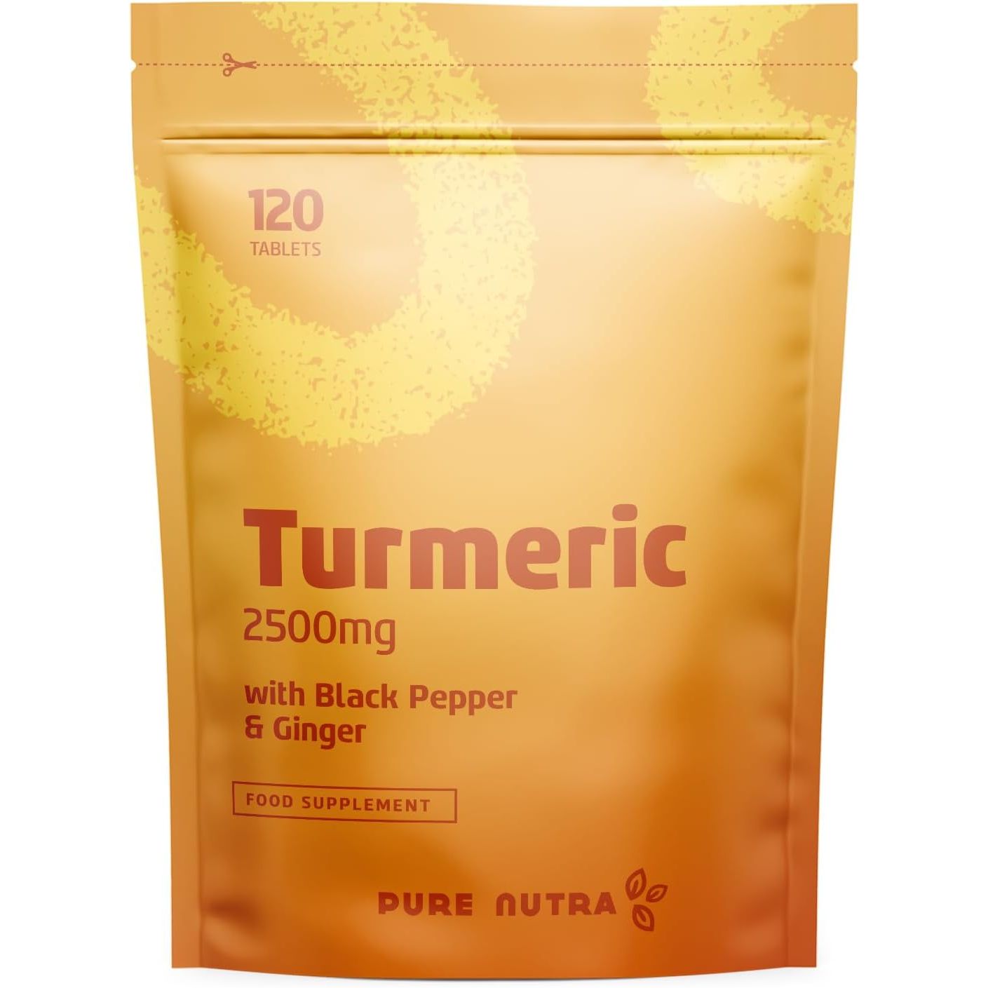 Turmeric 2500Mg with Ginger and Black Pepper from Pure Nutra Brand 120 Tablets | 4 Months Supply