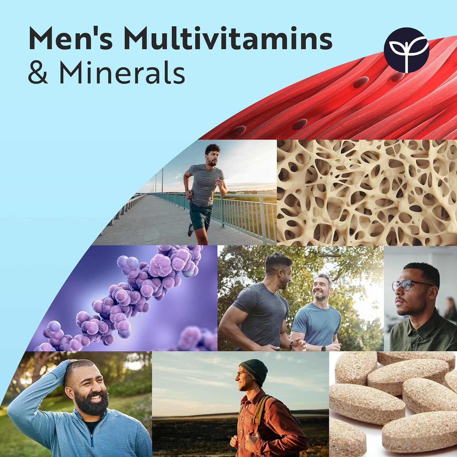 Men'S Multivitamins and Minerals - 25 Essential Active Vitamins and Minerals with Added Maca Root and Panax Ginseng - Multivitamin Tablets for Men - 180 Vegan Tablets - Made in the UK by Nutravita