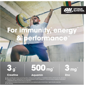 Optimum Nutrition Platinum Creatine Plus, Advanced Food Supplement to Increase Power and Performance, with Aquamin Magnesium for Electrolyte Balance, Orange Flavour, 50 Servings, 350 G