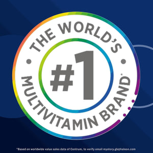 Centrum Advance 50+ Tablets Multivitamin & Mineral Supplements, with 24 Essential Nutrients, Including Vitamin D, C, Zinc, 180 Ct