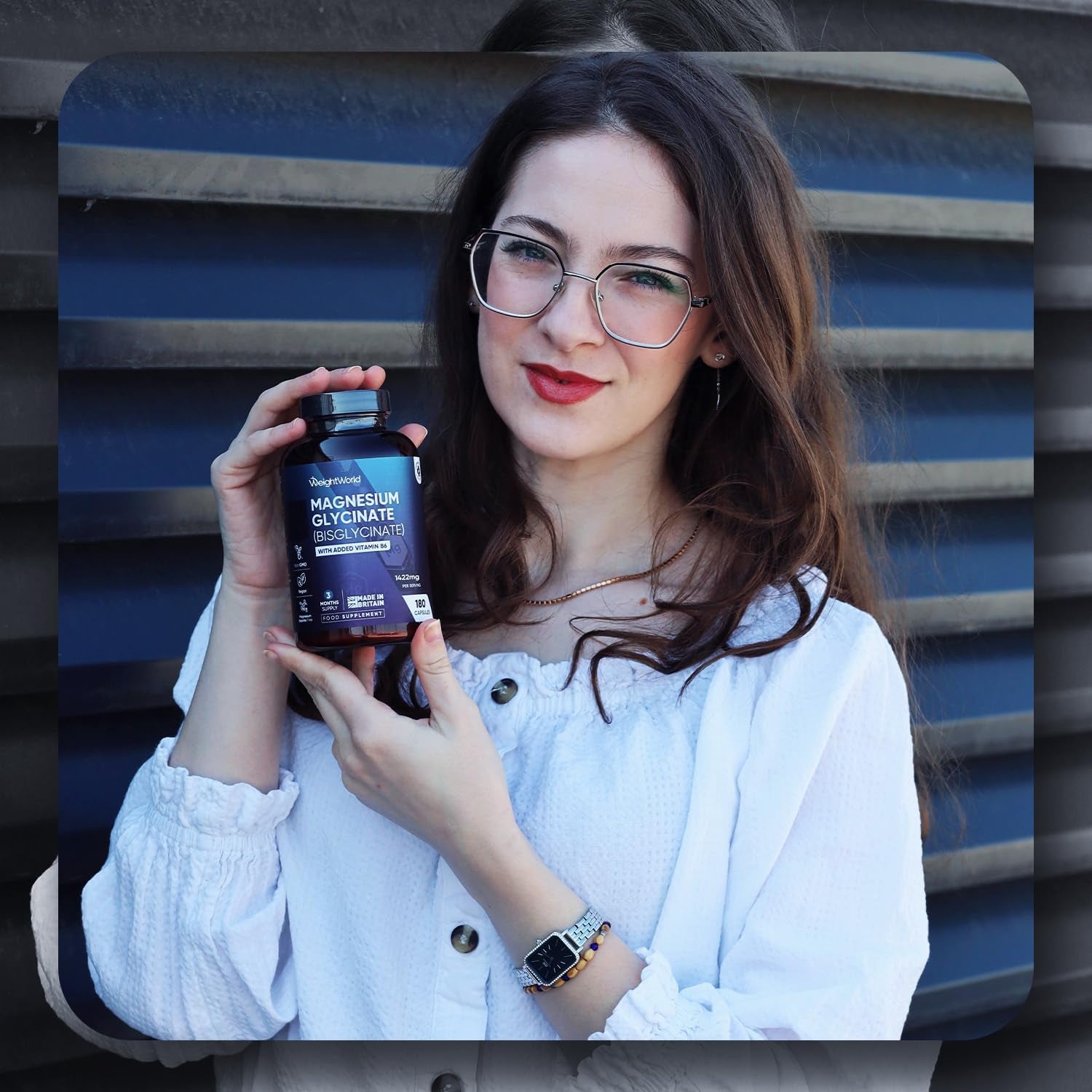 Weightworld Magnesium Glycinate 1422Mg | with Added Vitamin B6 | 180 Vegan Capsules | 3 Months Supply | Non-Gmo & GMP- Approved Magnesium Supplements for Men & Women | Made in the UK