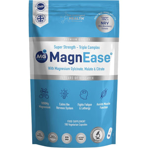 The Intelligent Health Magnease Magnesium, 1800 MG Super Strength - Triple Complex with Magnesium Gylcinate, Malate & Citrate (180)