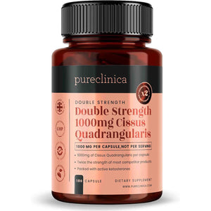 Double Strength Cissus Quadrangularis 1000Mg X 180 Veggie Capsules -Up to 6 Months Supply