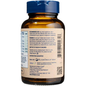 Wiley'S Finest Wild Alaskan Fish Oil Vitamin K2 Softgels - 500Mg of EPA and DHA Omega-3S for Bone and Heart Health Support - 60 Softgels (60 Servings)
