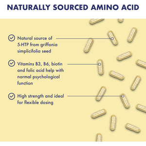 Higher Nature - Serotone 5HTP - 100Mg - Psychological Support - Natural Source of 5HTP - B Vitamins & Zinc - Vegan & Vegetarian - 90 Capsules