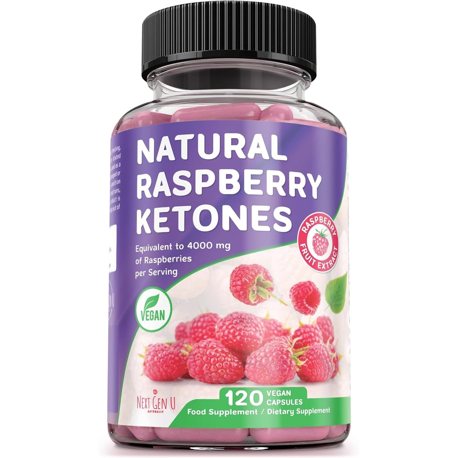 Raspberry Ketones - 4000 Mg, 120 Capsules - Food Supplement - to Support Natural Health Management for Adults - by Nextgenu