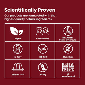 Iron and Vitamin C Gummies for Kids & Adults | 7Mg Gentle Iron, 20Mg Vitamin C Chewable | Vegan Natural Cherry Flavour | 2 Month Supply