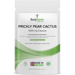 Bodygenix Prickly Pear Cactus Capsules - 1000Mg Digestive Health Immune System anti Inflammation Support Natural Dietary Supplement - 120 Capsules 4 Month Supply