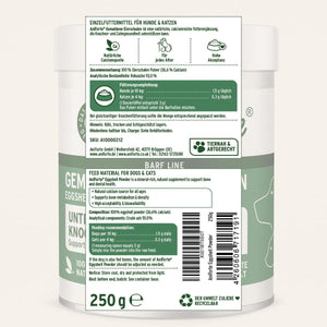 Aniforte Egg Shell Powder 250G Calcium for Dogs & Cats - Natural Calcium Source, Supports Bones & Teeth, Egg Shell Powder for Barf, High Bioavailability