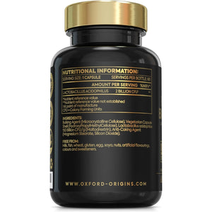 Advanced Probiotics for Gut Health | Expert Formulated Acidophilus Probiotic Gut Health Supplements, Bloating Relief | 60 Specialised Capsules with Bacterial Cultures, 150 Billion Cfu/G | Made in UK