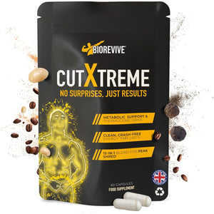 Biorevive Cut Xtreme Thermogenic Fat Burner – New Formula Vegan 780Mg Capsules with L-Carnitine, Green Tea, B Vitamins & Caffeine for Energy, Focus & Metabolism Support, Pre-Workout Supplement