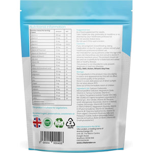 Multivitamin Tablets for Women & Men | 22 Essential Active Multi Vitamins & Minerals | 4 Month Supply (Tablet, Not Powder or Multivitamins Capsule) | UK Made Supplements