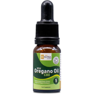 Organic Wild Oregano Oil C80 5Ml - 83%+ Carvacrol & Low Thymol Levels - Certified Organic by the Soil Association UK