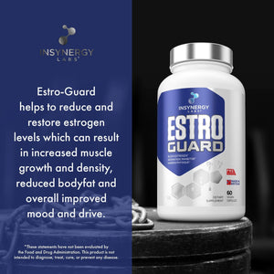 Estro Guard Estrogen Blocker for Men (Highest Dosage) anti Estrogen Tablets PCT Supplements | Muscle Building Supplements, Aromatase Inhibitor, Indole 3 Carbinol Stinging Nettle 60 Vegan Capsules