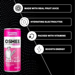 Oshee Vitamin Energy Formula 250Ml Vitamins + Minerals (Pack of 6) - Niacin, Biotin, Zinc, Selenium - Multipack - Packaging May Vary