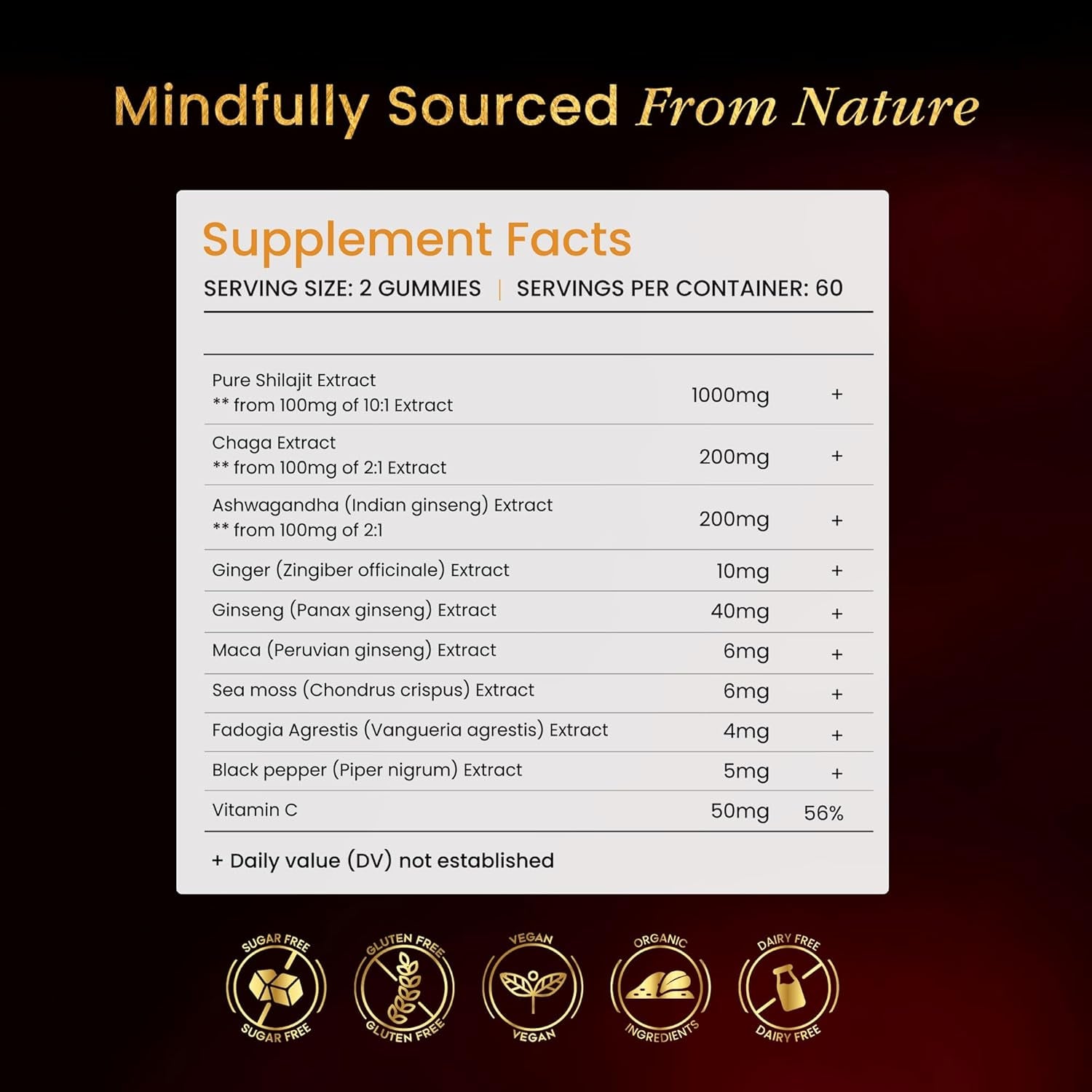 Beepwell Shilajit Gummies – Enhanced Strength Gummies for Overall Wellness, Naturally Sweetened Vegan Gummies – Natural and Pure – 60 Gummies – Cherry Flavored