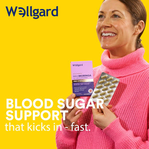 Wellgard Moringa Capsules - Supports Blood Sugar Balance, Heart & Digestive Health, and Metabolism, 60 Vegan Capsules